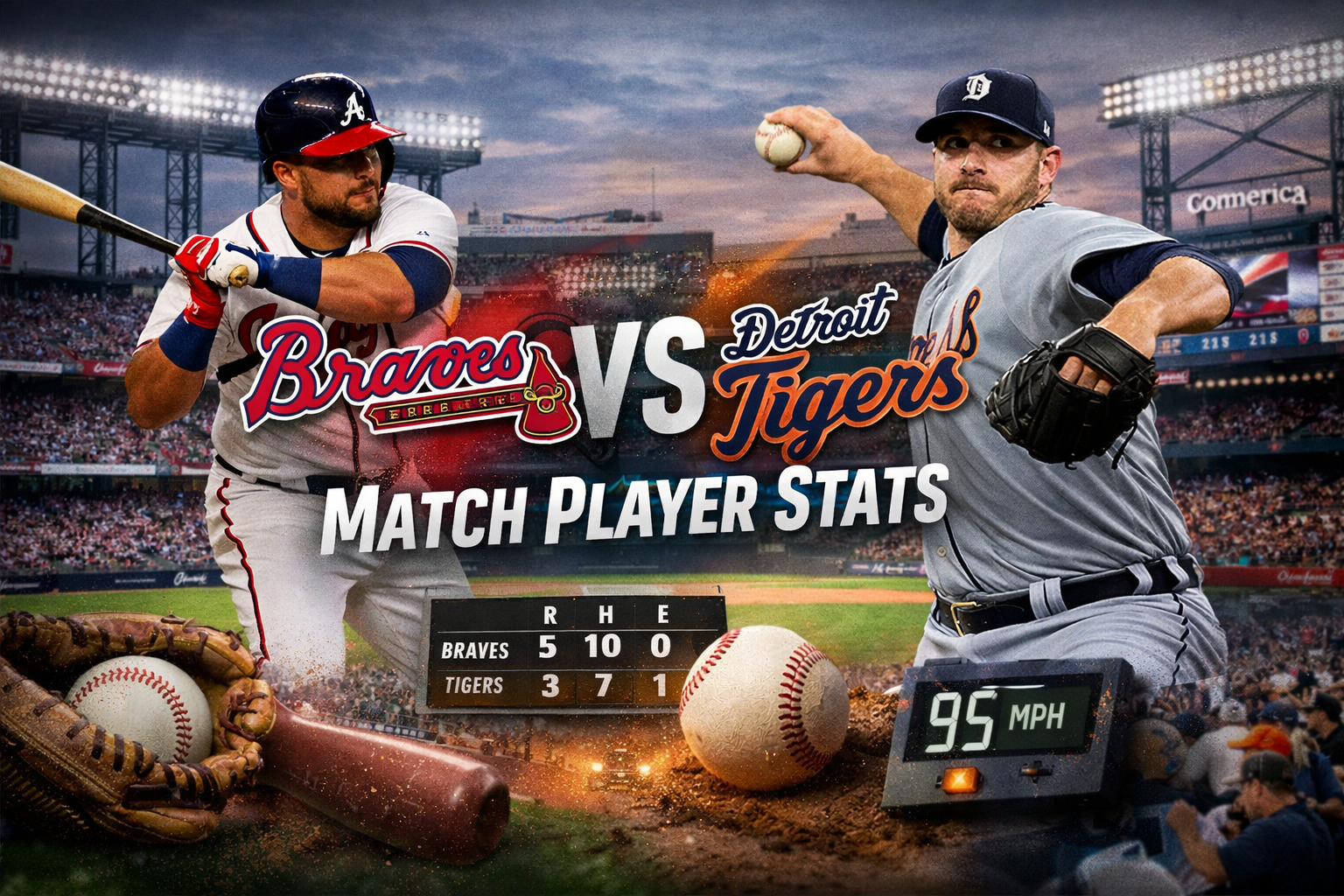 Atlanta Braves vs Detroit Tigers Match Player Stats