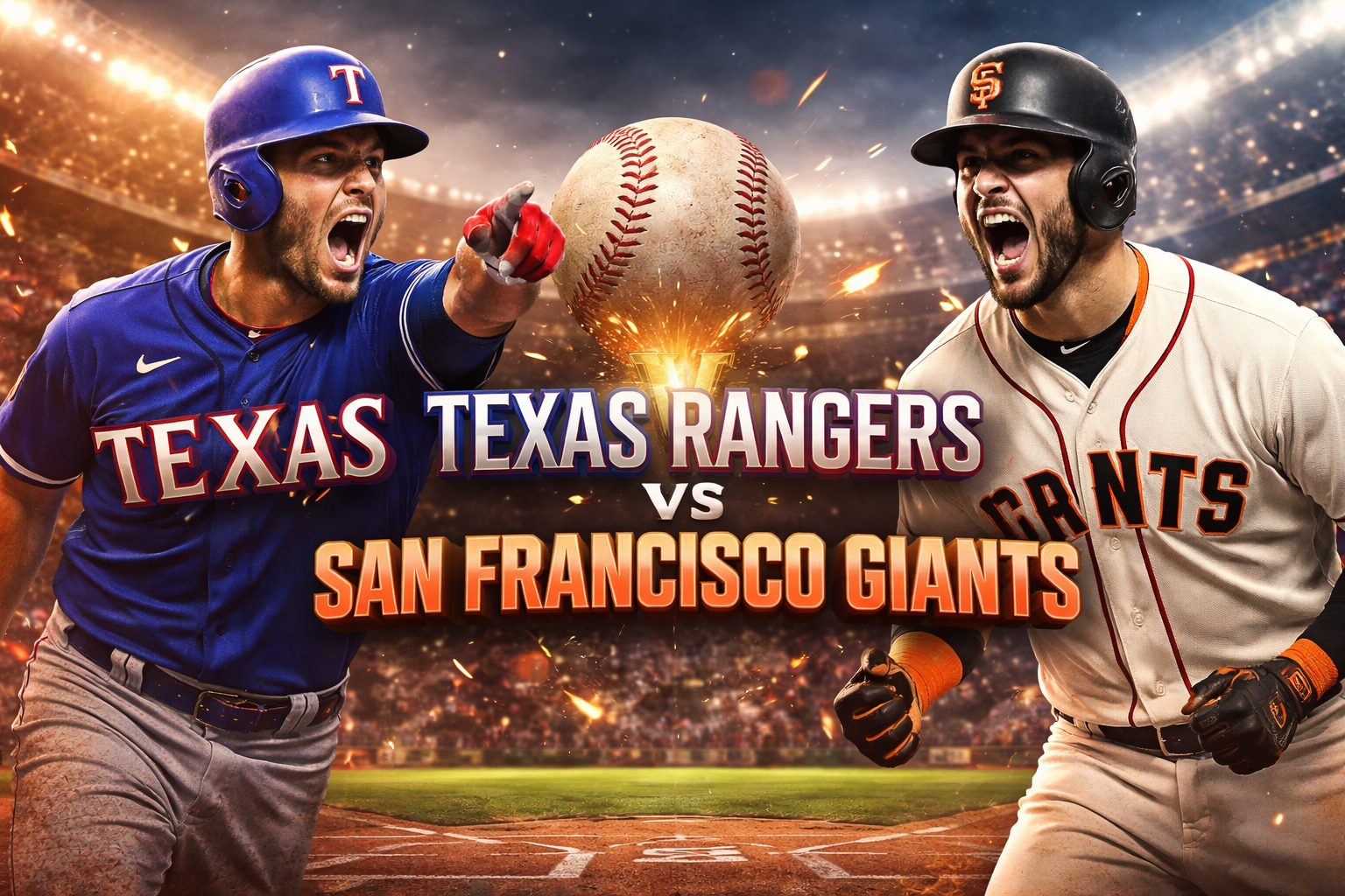 Texas Rangers vs San Francisco Giants Match Player Stats