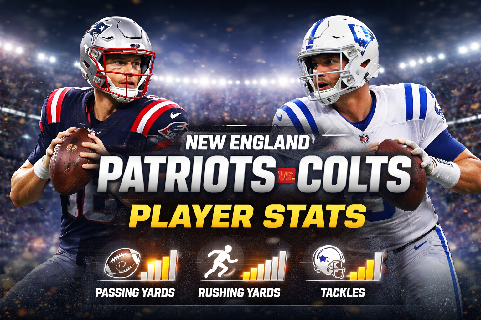 New England Patriots vs Colts Match Player Stats