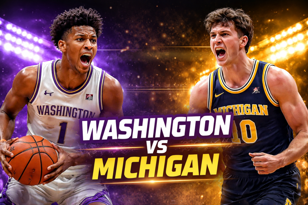 Washington Basketball vs Michigan Wolverines Men's Basketball Match Player Stats