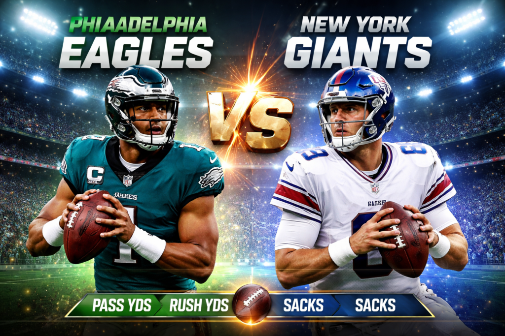 Philadelphia Eagles vs New York Giants Match Player Stats