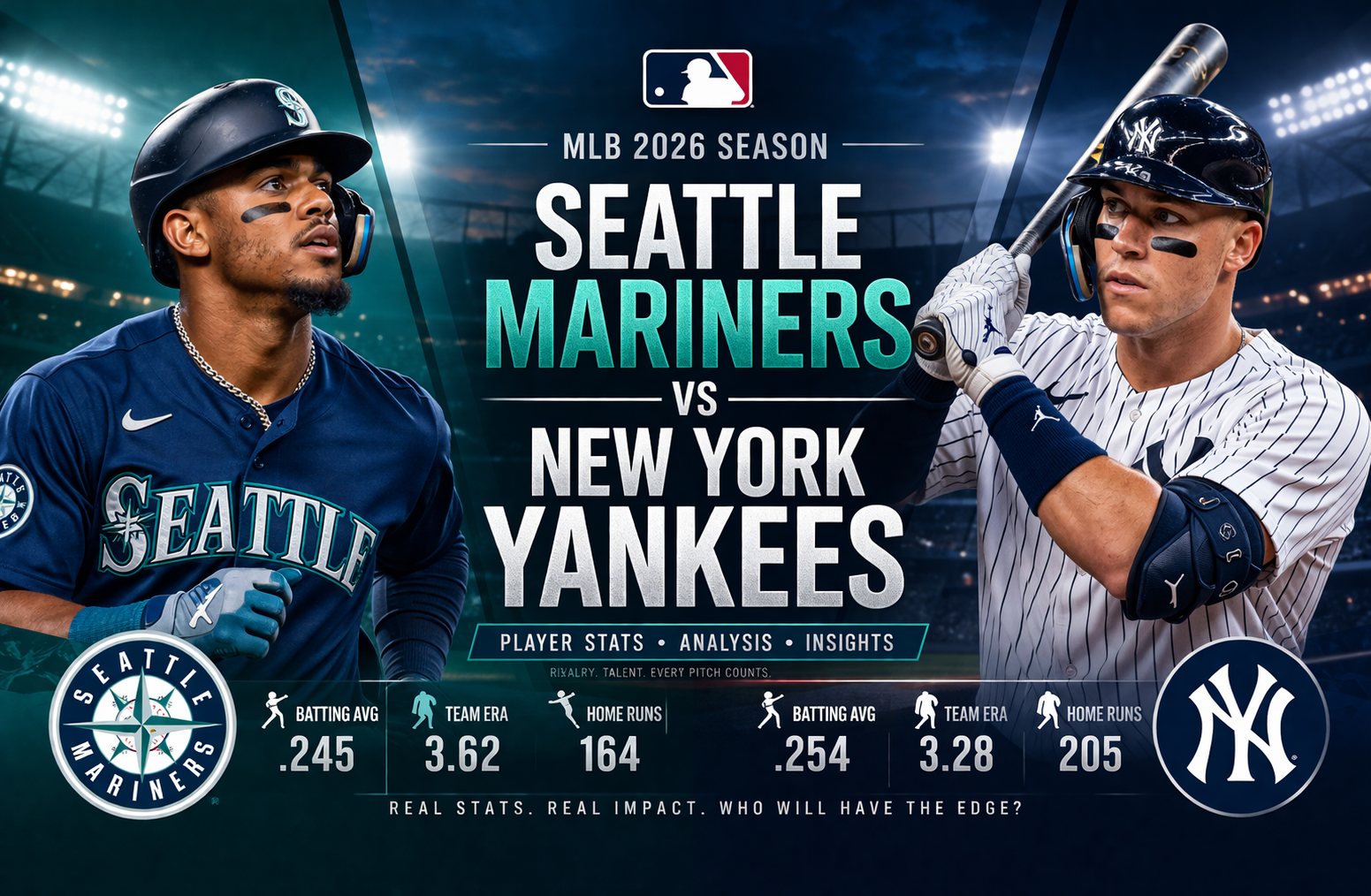 Seattle Mariners vs New York Yankees Match Player Stats