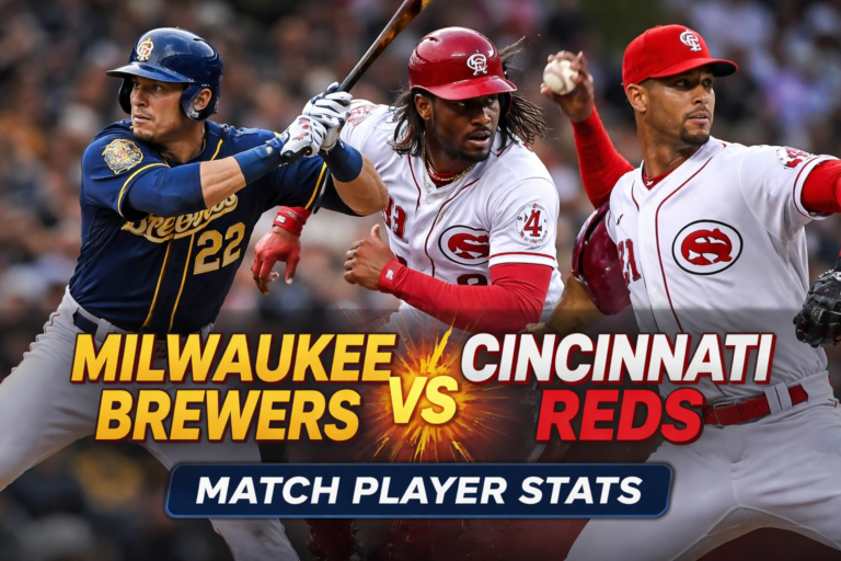 Milwaukee Brewers vs Cincinnati Reds Match Player Stats